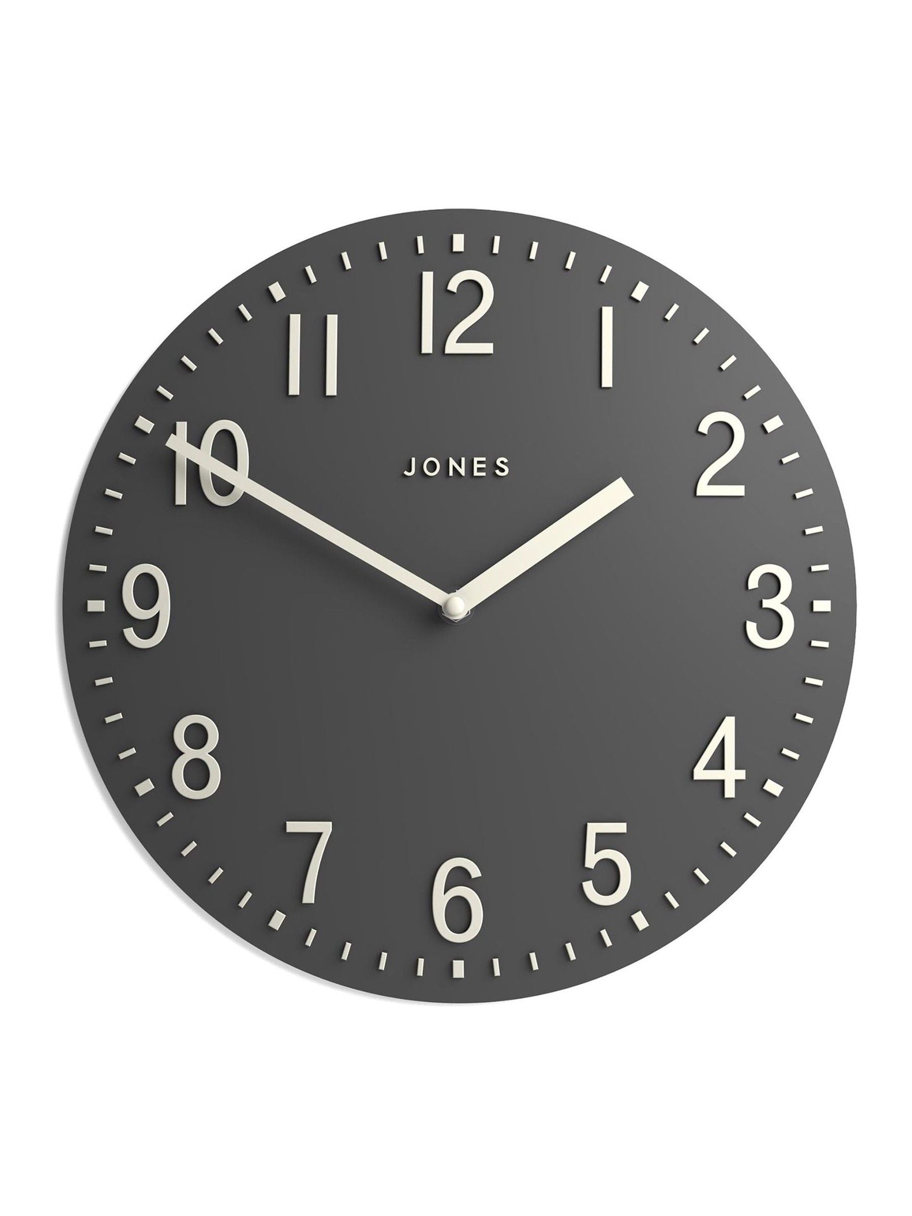Jones Clocks Blizzard Grey Chilli Convex Wall Clock 30cm