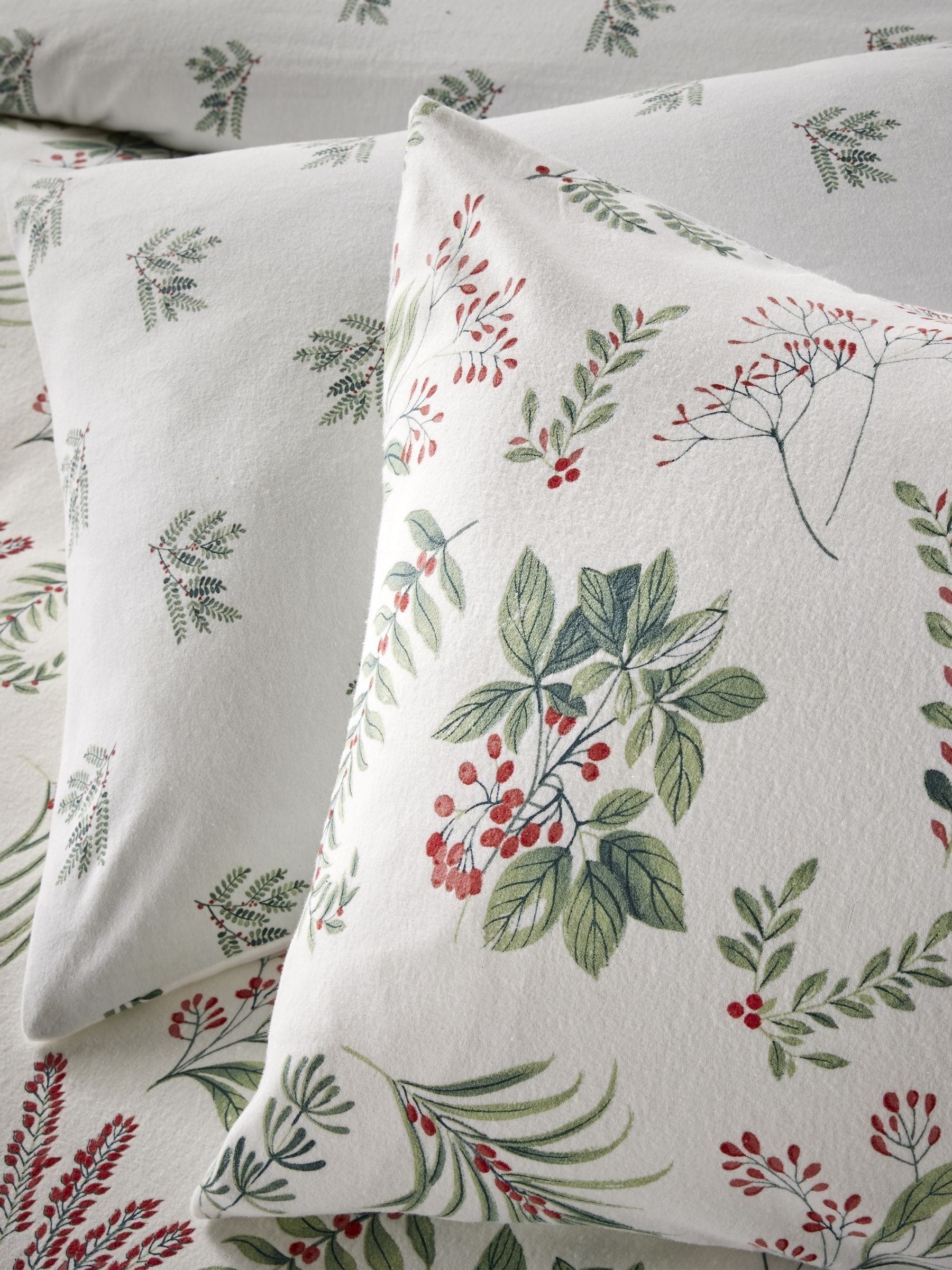 Vantona natural sprig brushed cotton quilt cover set (British brand)