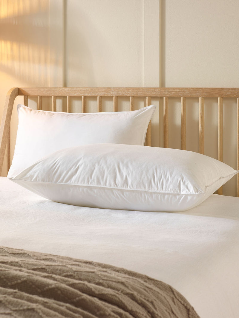 Snuggledown 2 Pack Luxury Quilted Firm Side Sleeper White Pillows (British brand)