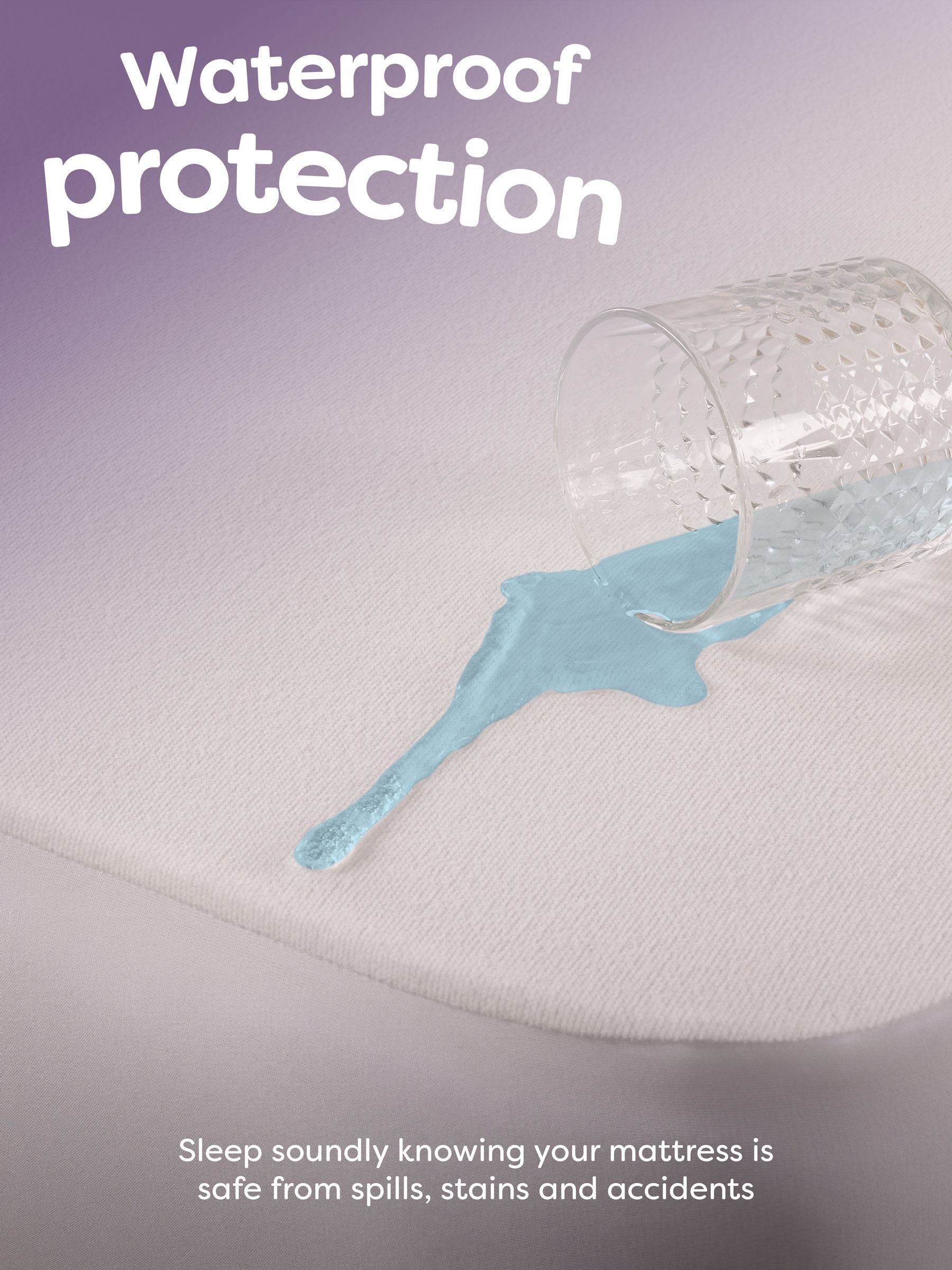 Slumberdown white waterproof fitted mattress protector (British brand)
