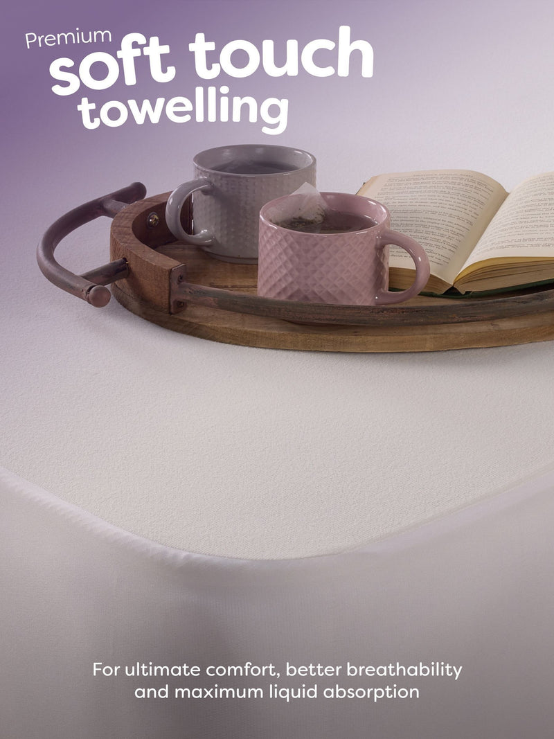 Slumberdown white waterproof fitted mattress protector (British brand)