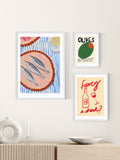 East End Prints White Sardines Supper wall art print - British product
