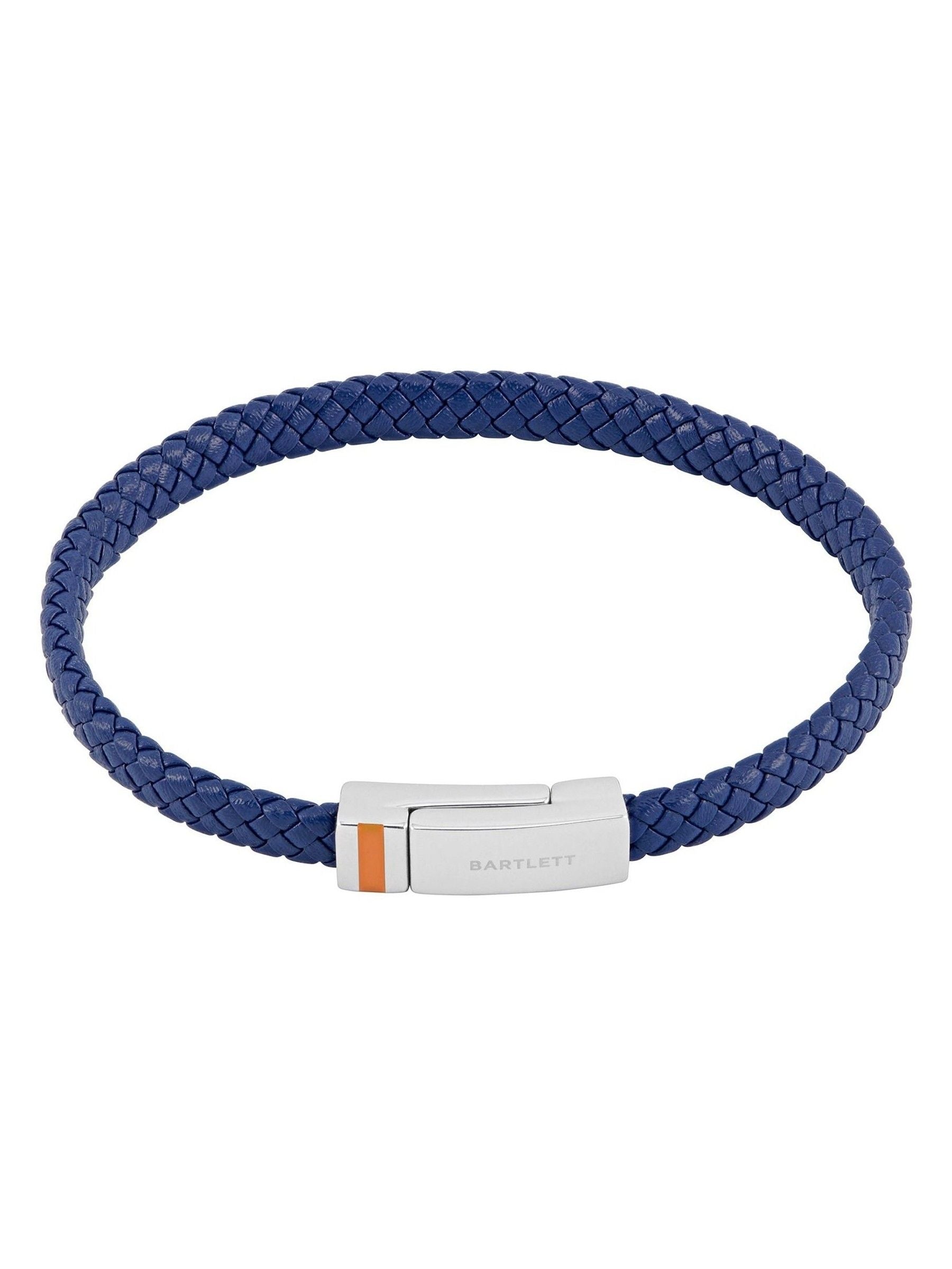 Bartlett Blue Flat Wrap Bracelet With Enamel Detail