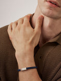 Bartlett Blue Flat Wrap Bracelet With Enamel Detail