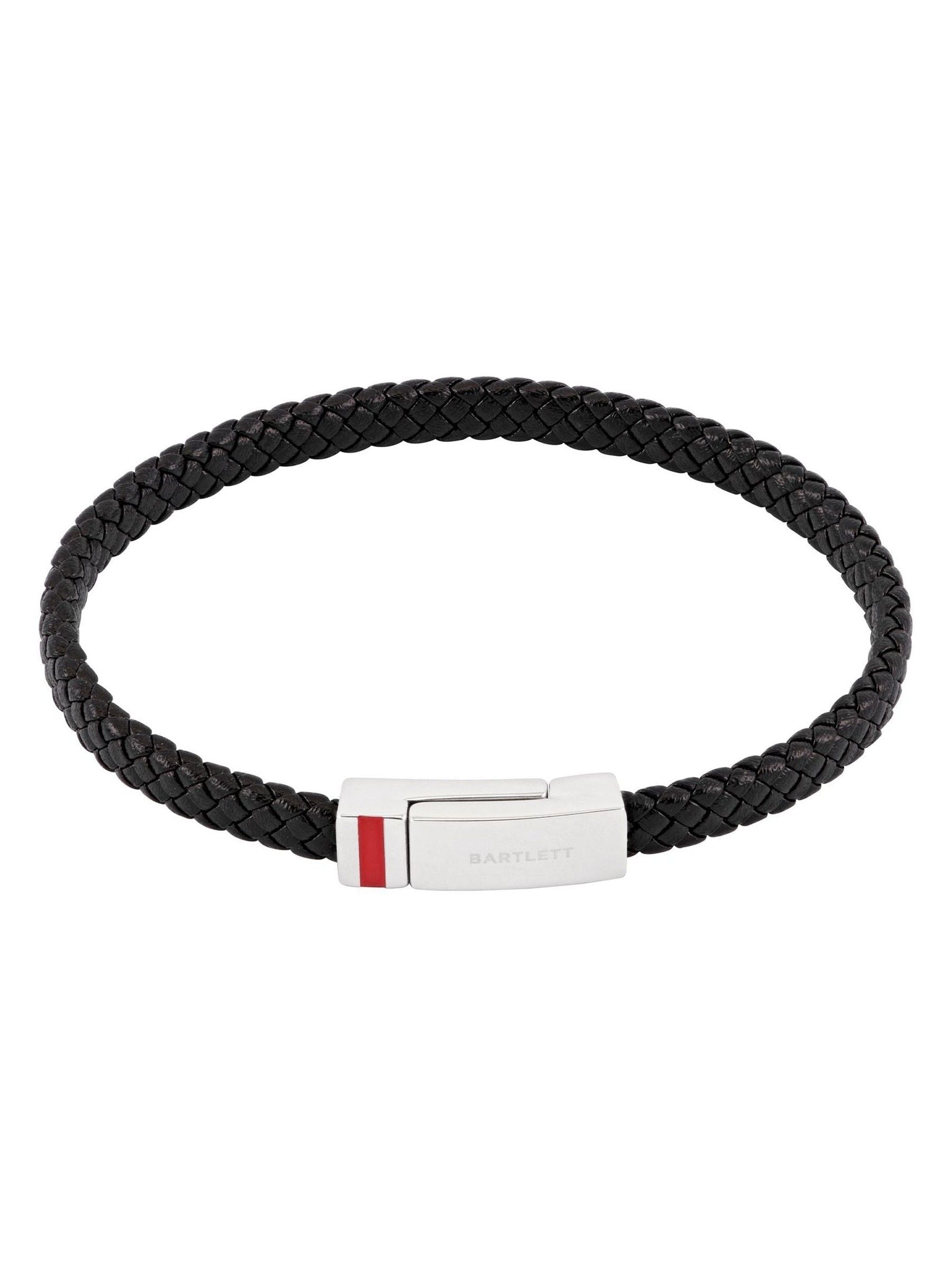 Bartlett Black Flat Wrap Bracelet with Enamel Detail 20.5cm - British product