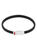 Bartlett Black Flat Wrap Bracelet with Enamel Detail 20.5cm - British product