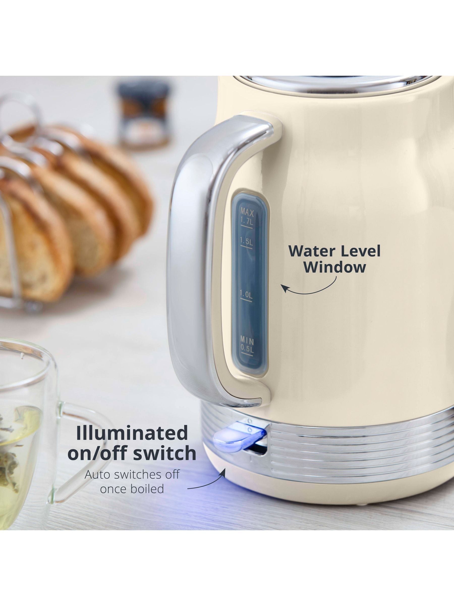 Swan cream retro jug kettle 1.7L (British brand)