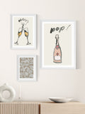 cartissi white scattered flowers wall art print - British product