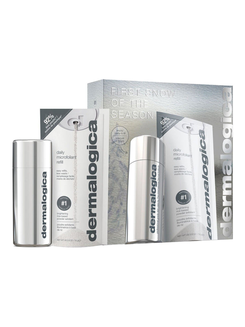 Brightening Powder Exfoliant Skincare Gift Set with Refill and Canister