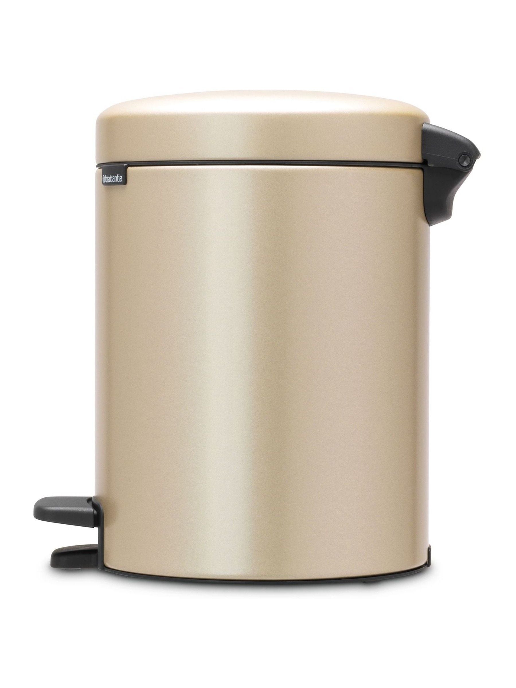Brabantia metallic gold pedal bin 5L - British product