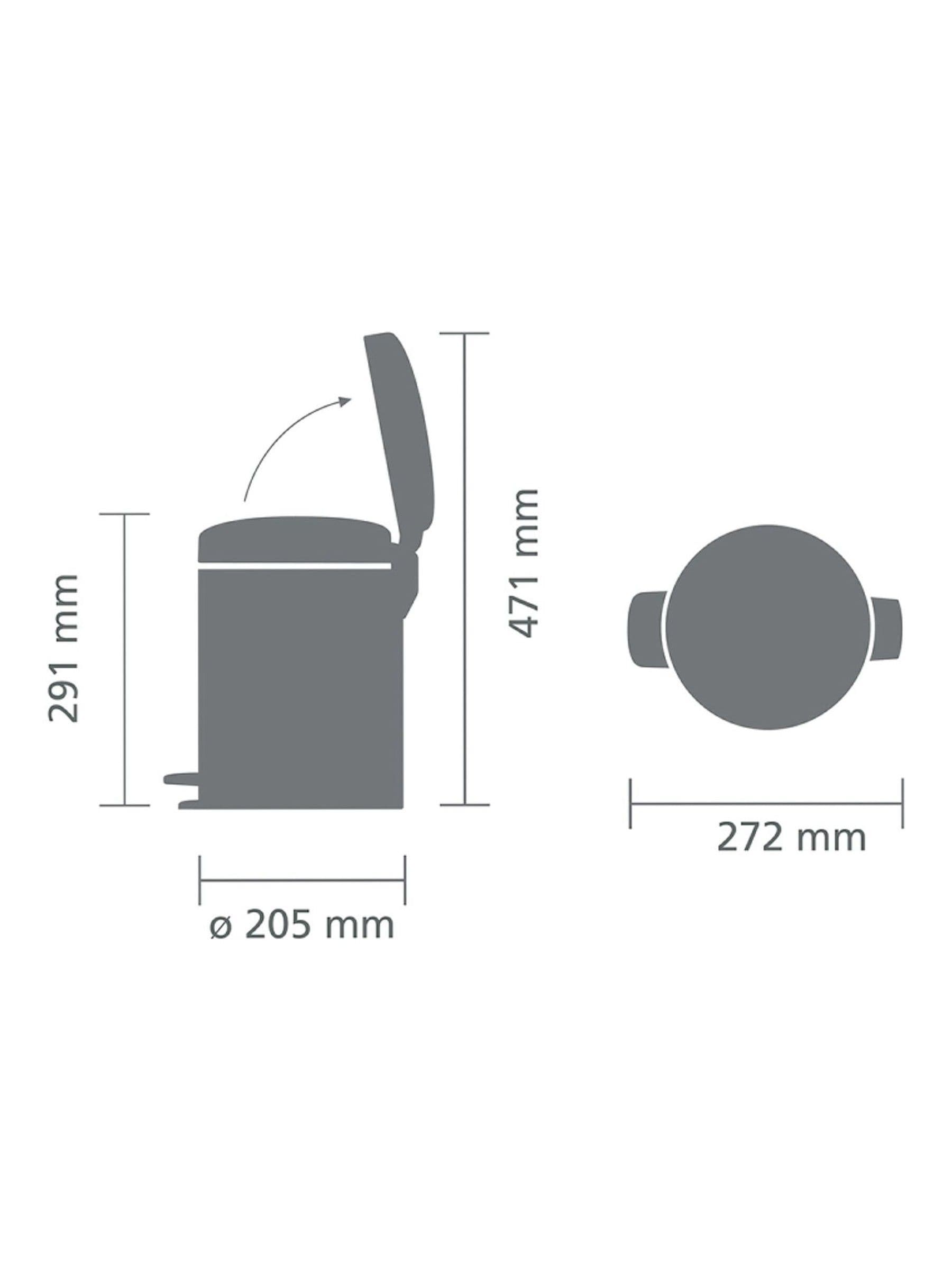 Brabantia metallic gold pedal bin 5L - British product
