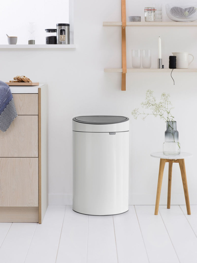 Brabantia white kitchen bin 40L - British product