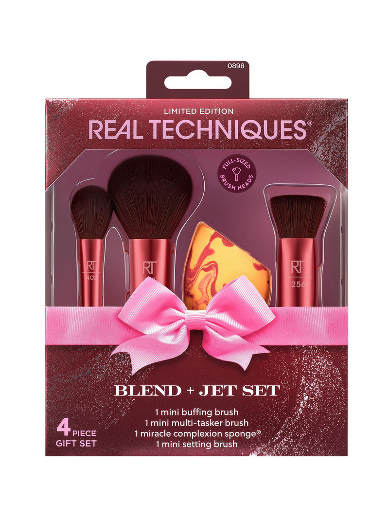 Real Techniques Blend and Jet Set Travel Brush and Sponge Set, imported from the UK