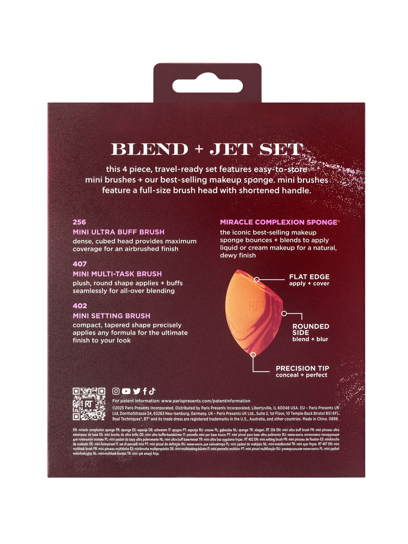 Real Techniques Blend and Jet Set Travel Brush and Sponge Set, imported from the UK