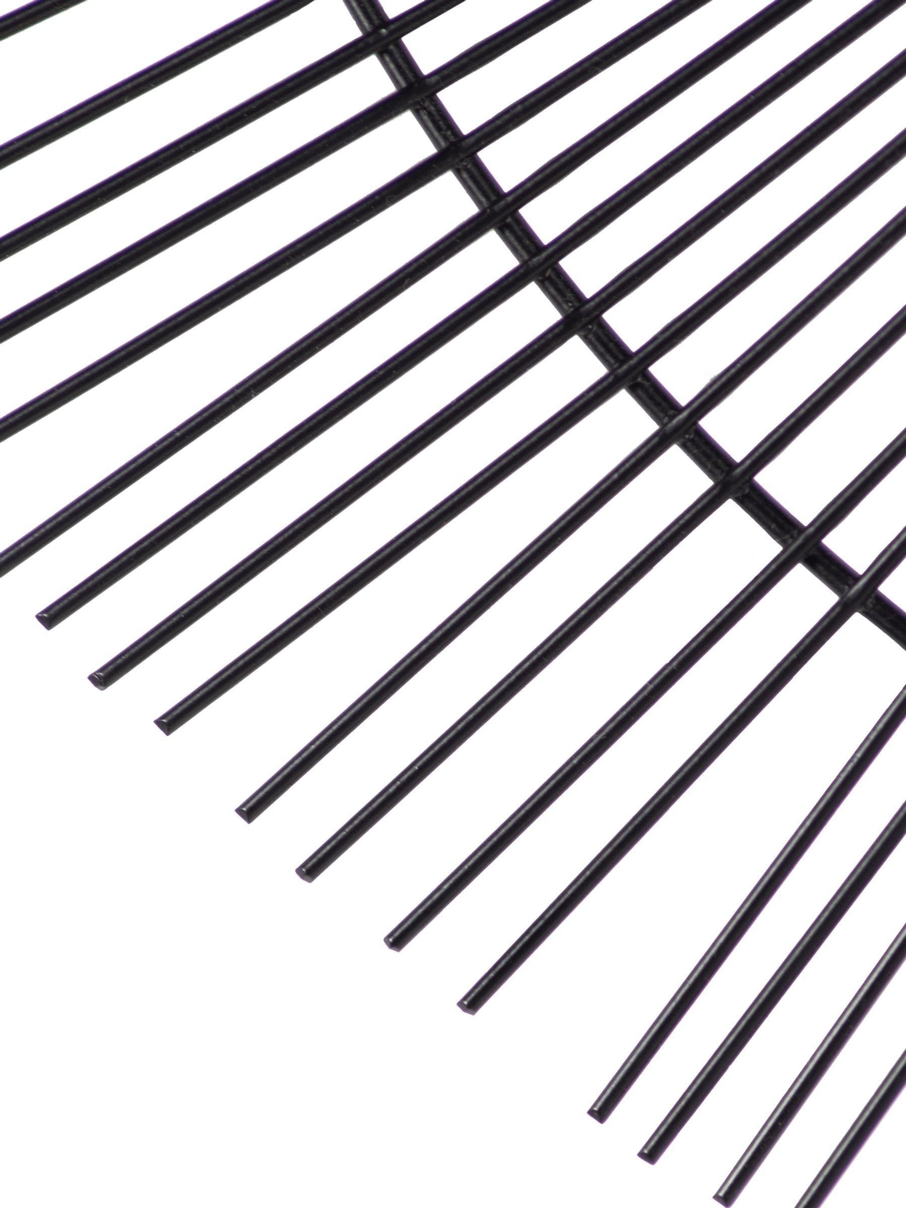 Paoletti black wire wall mirror 70cm, imported from the UK