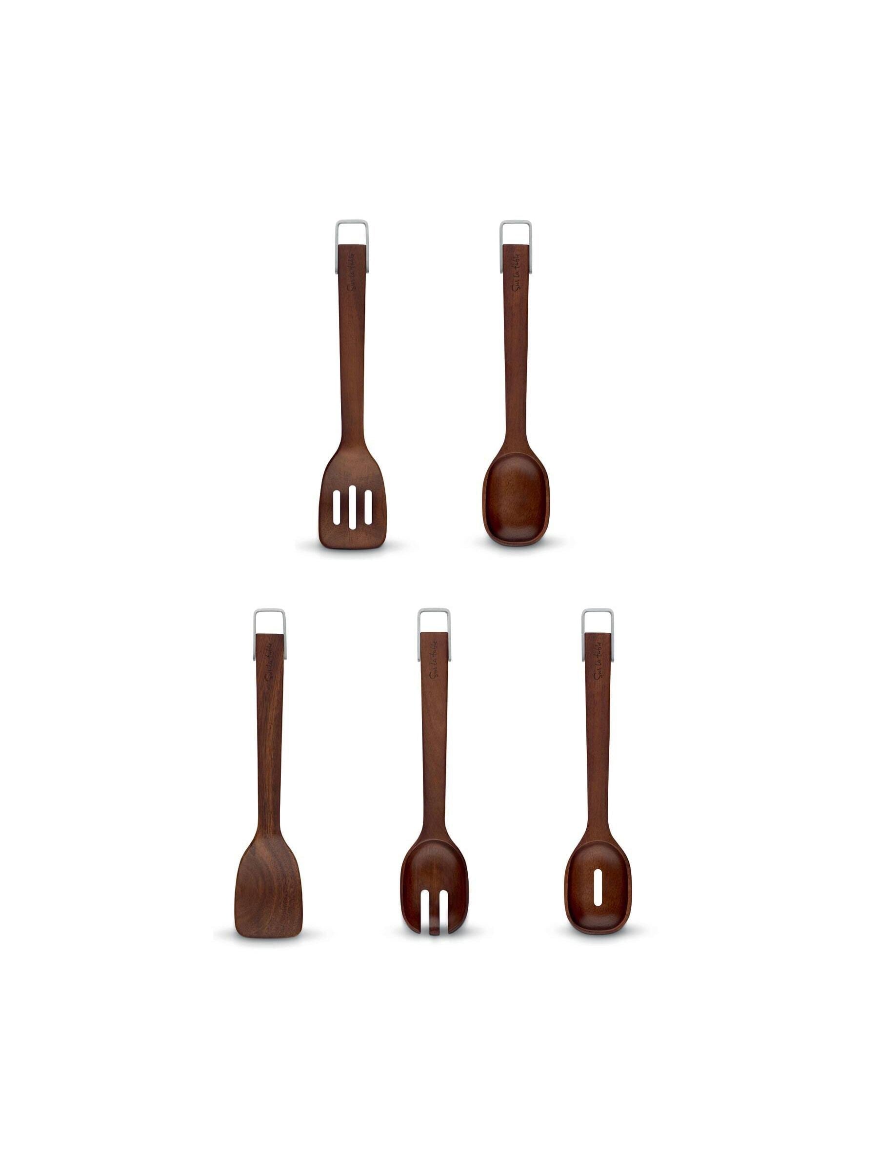 Sur La Table walnut wooden utensil set (British brand)