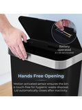 Tower Black Rectangular Sensor Bin 50L - British product
