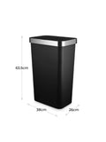 Tower Black Rectangular Sensor Bin 50L - British product
