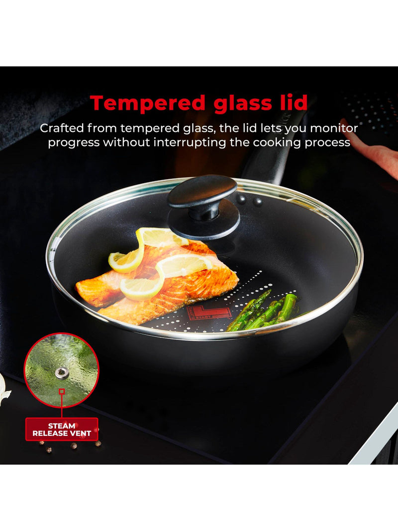 Tower Black Smart Start Classic Multi Frying Pan 28cm (British brand)