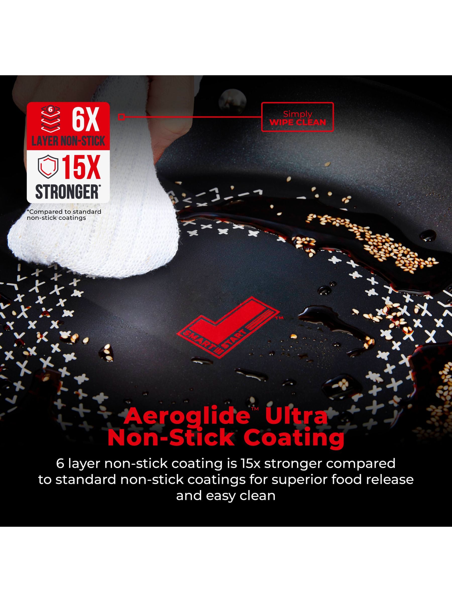 Tower Black Smart Start Ultra Forged 28cm wok (British brand)