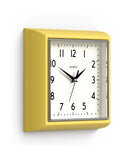 Jones Clocks Yellow A Retro Square Wall Clock