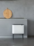 Brabantia White Bo Touch Bin 11 + 23L - British product