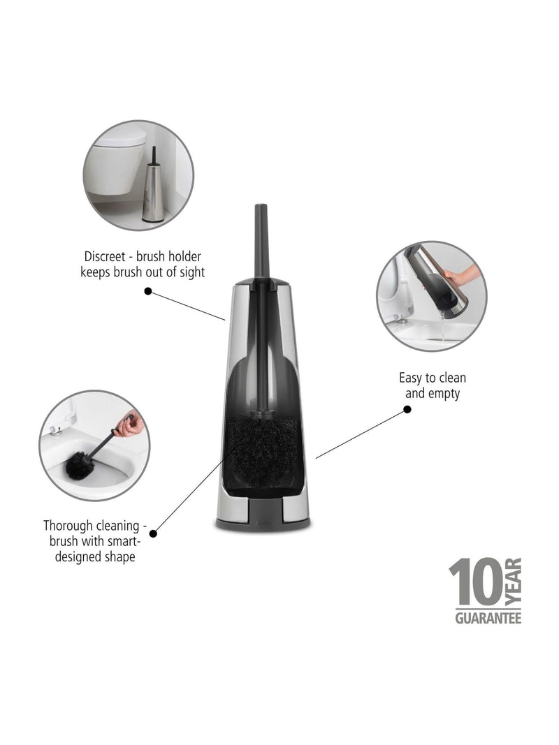 Brabantia Matt Steel ReNew toilet brush and holder 42cm - British product