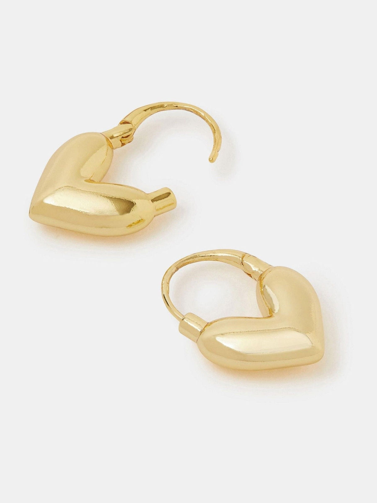 Accessorize Gold Tone 14ct Plated Bubble Heart Hoop Earrings