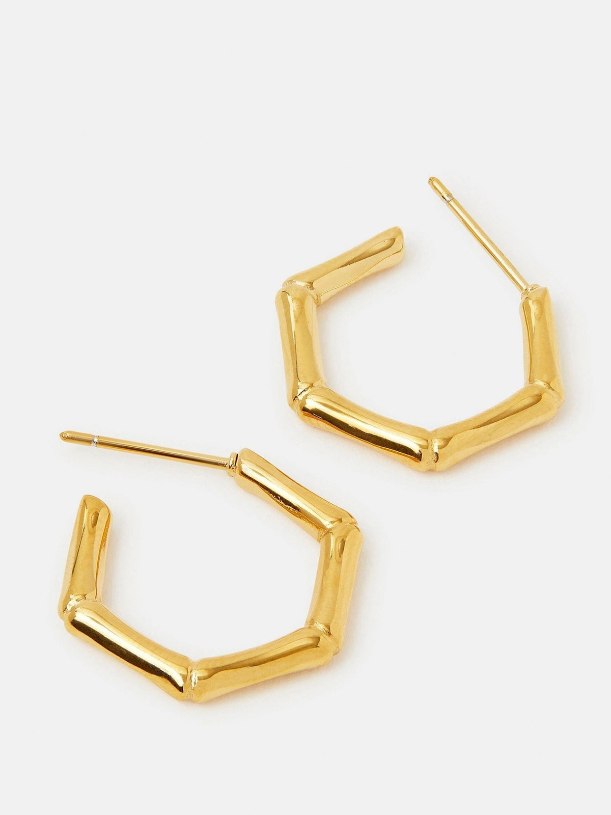 Accessorize gold tone bamboo hoop earrings - British product