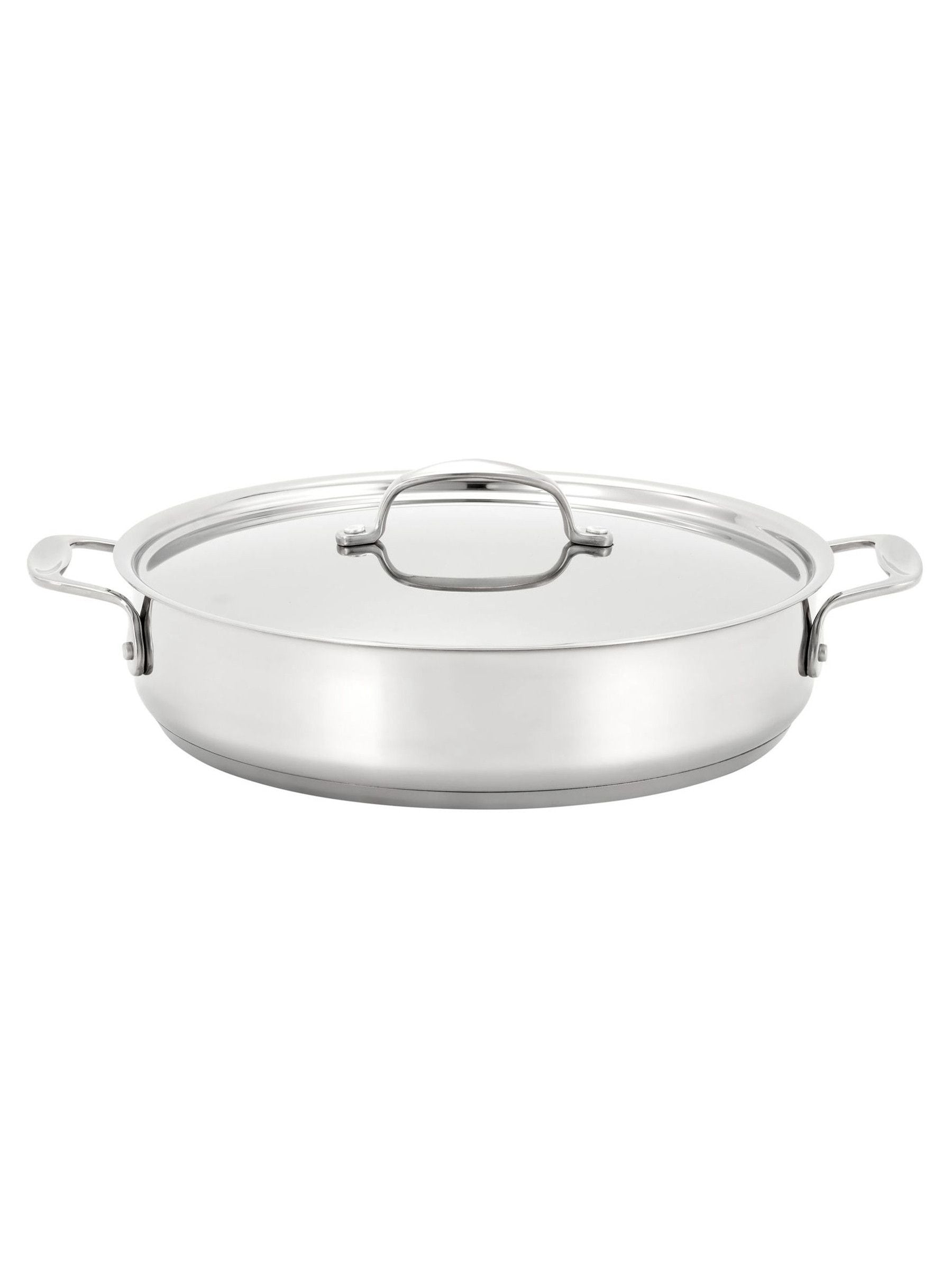 Stellar Polished Steel Profile Uncoated Shallow Caserol Pan