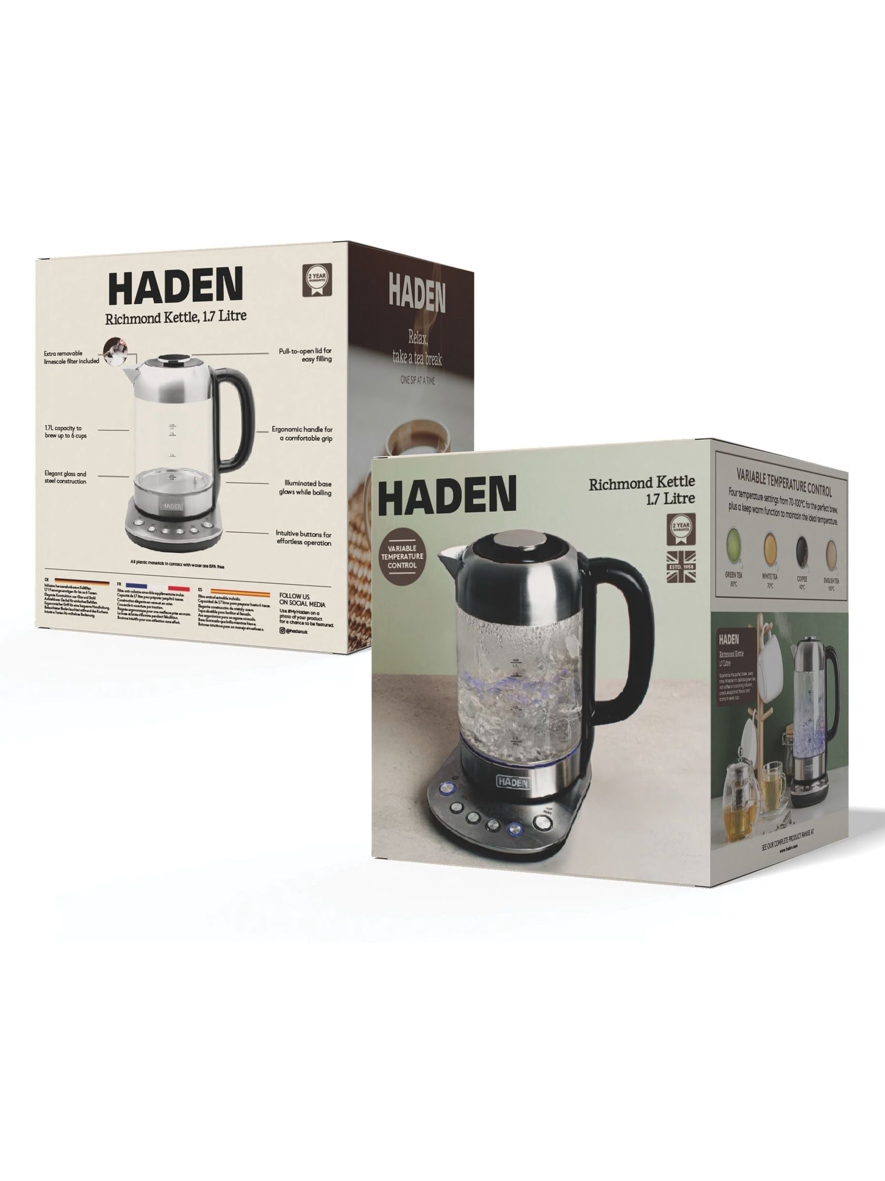 Haden Richmond Variable Temperature Glass Kettle