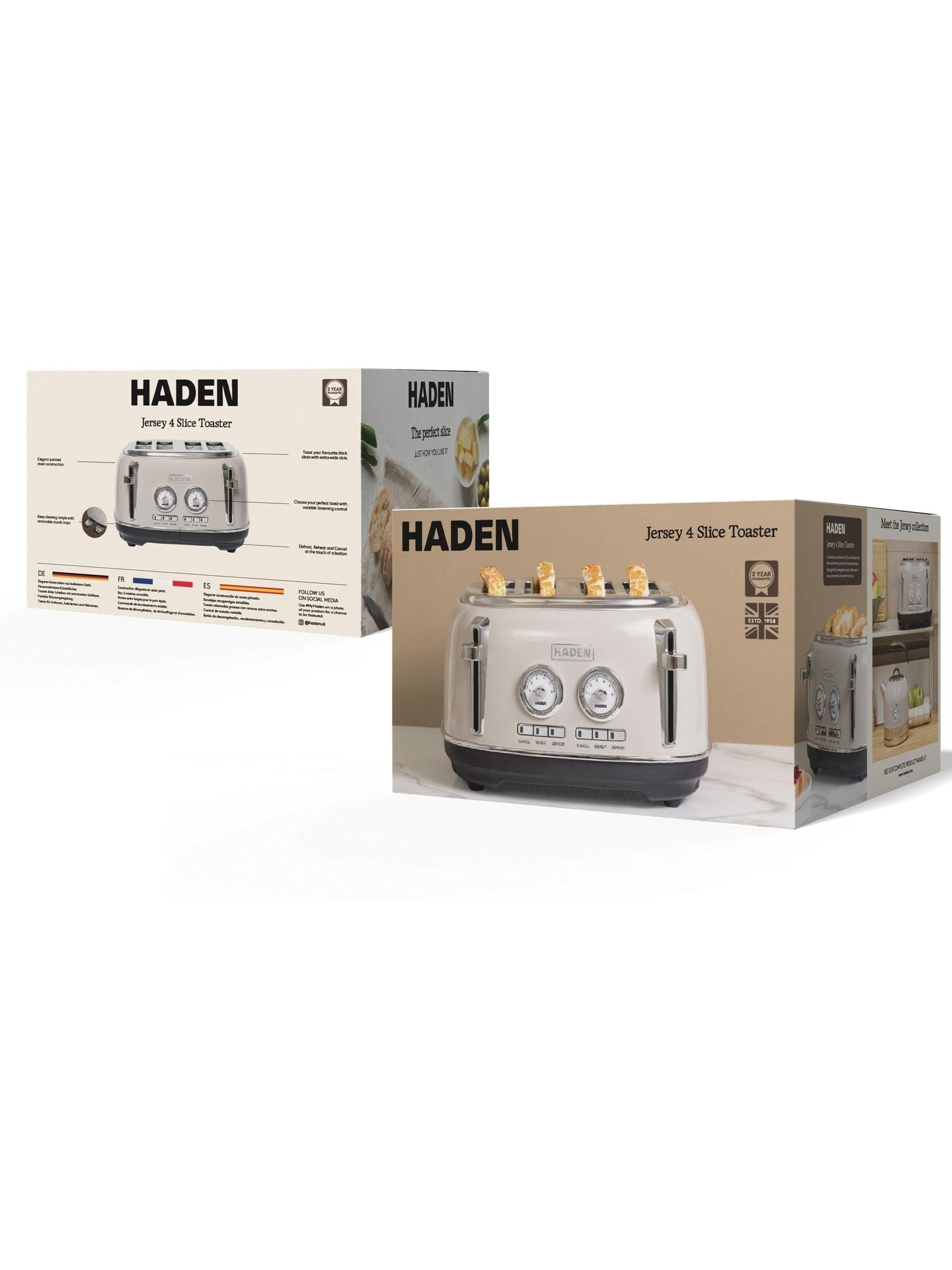 Haden Putty Jersey 4 slice toaster, UK version