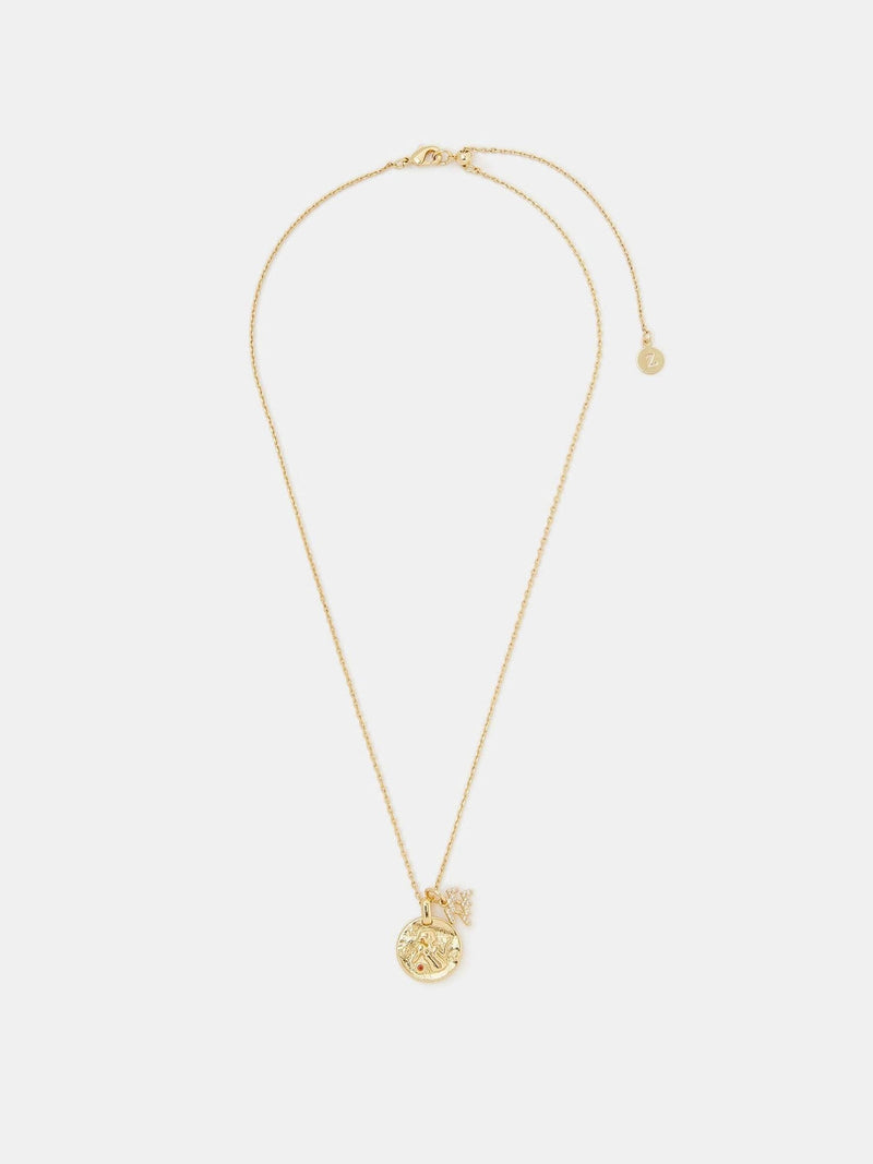 Accessorize gold-plated zodiac charm necklace - British product