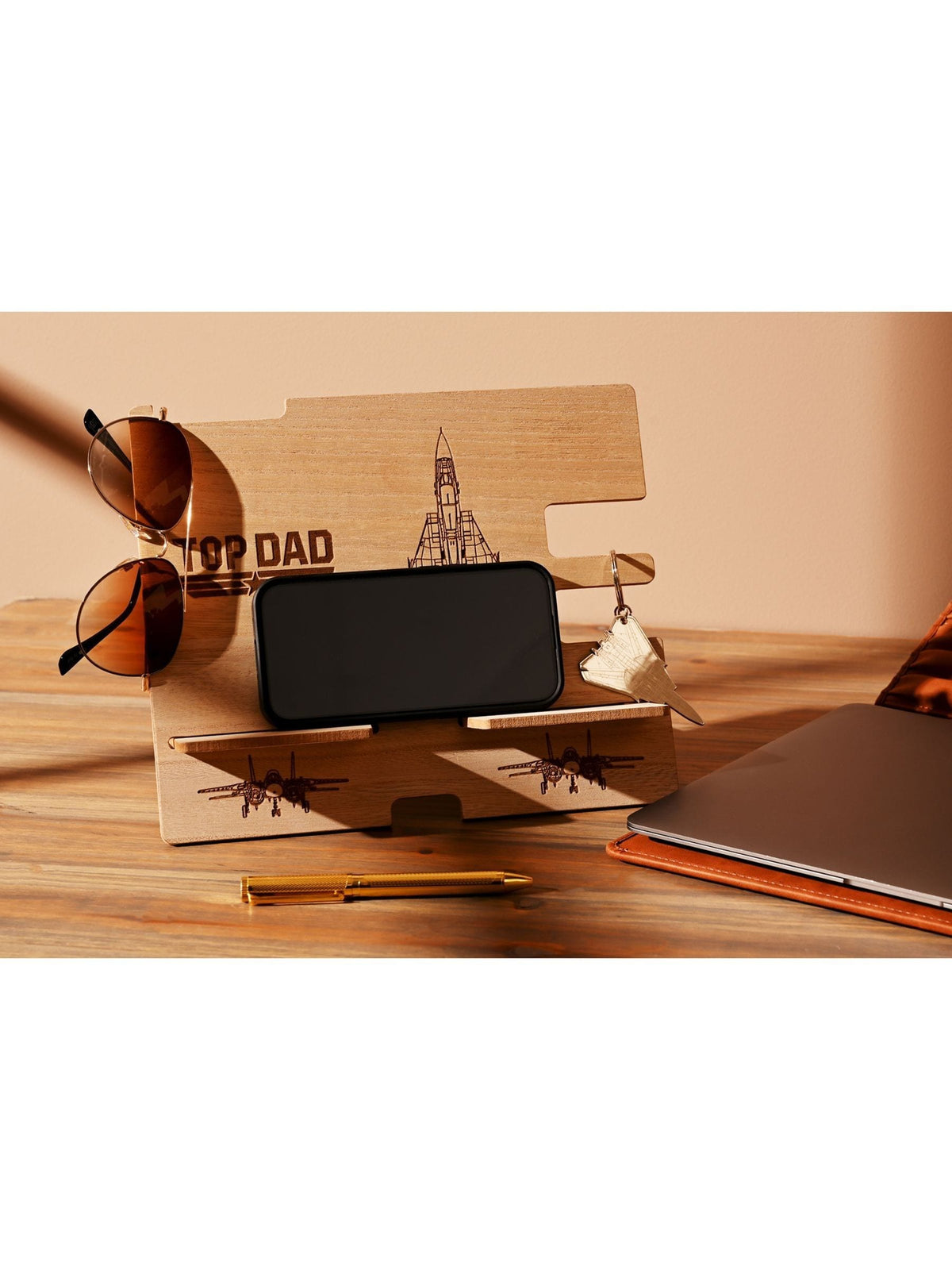 Widdop Brown Top Gun desk tidy 22x26x22cm (British brand)