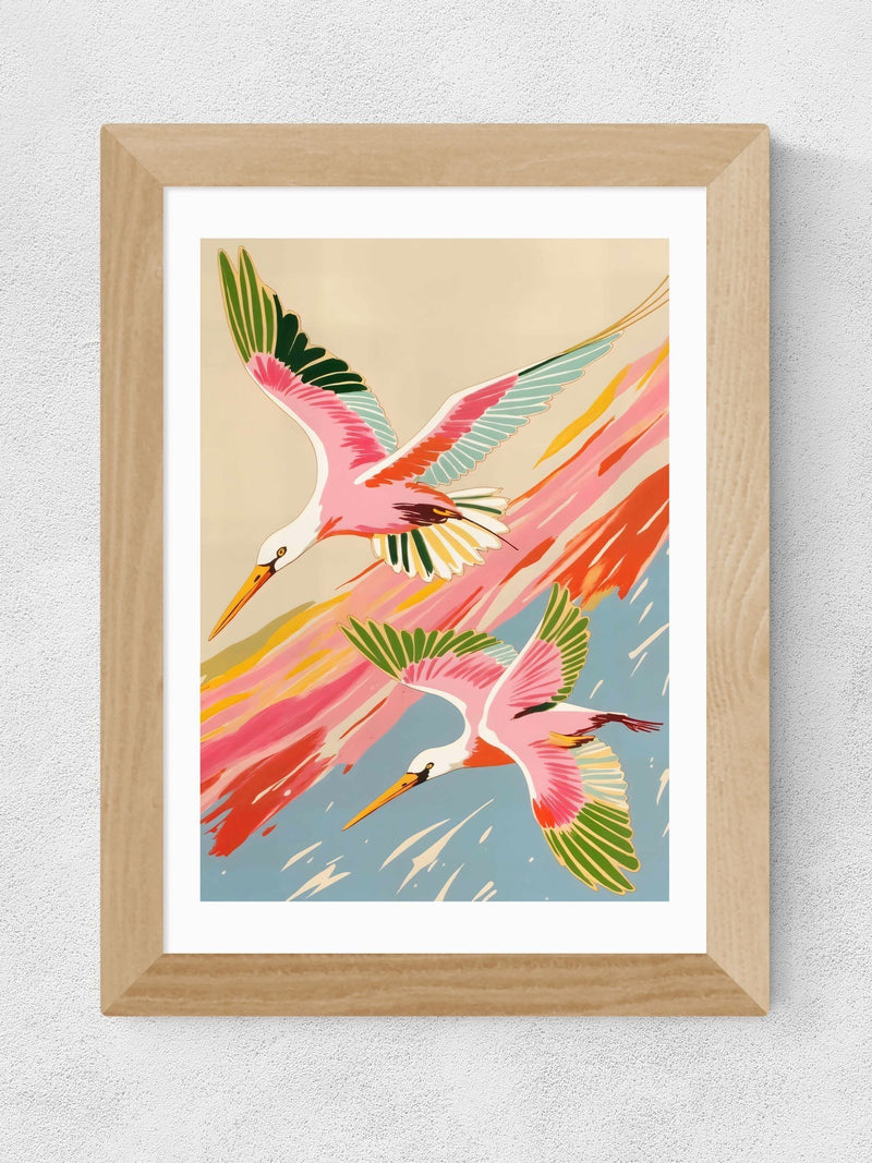 East End Prints Oak Roseate Spoonbills Wall Art Print by 83 Oranges
