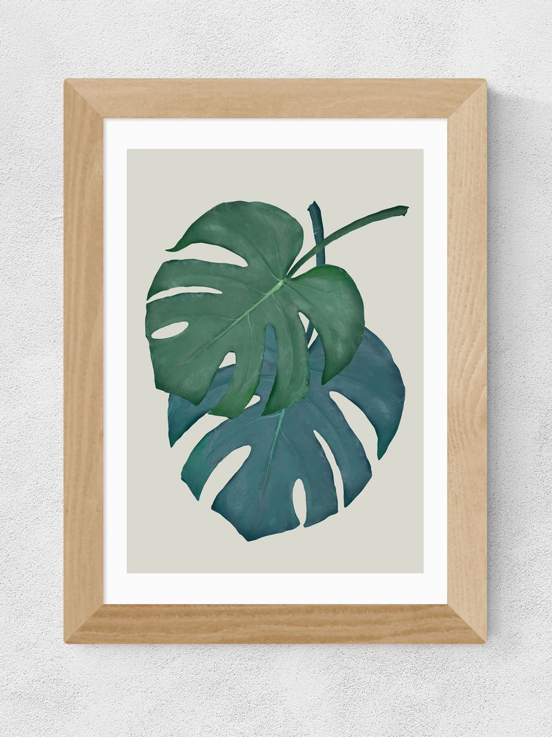 East End Prints Monstera Aqua wall art print - British product