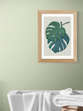 East End Prints Monstera Aqua wall art print - British product
