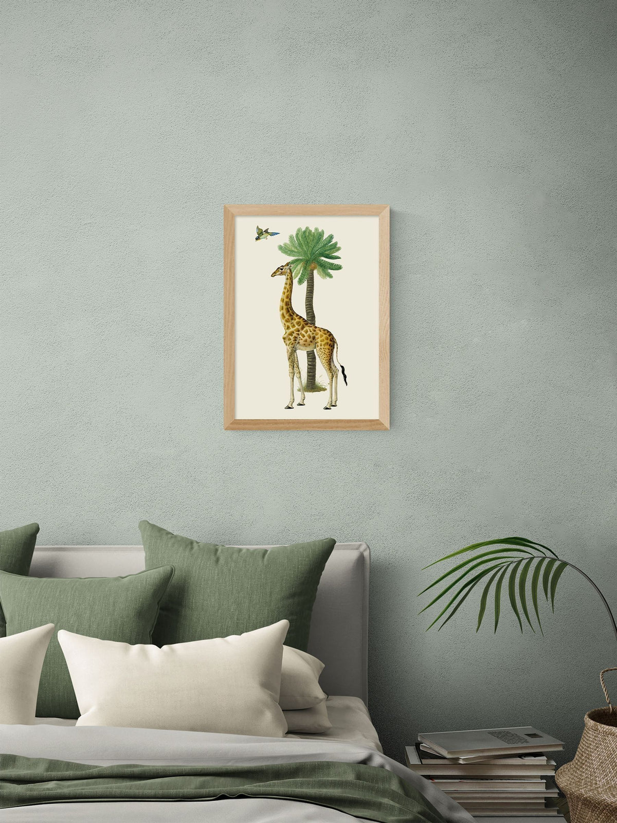 East End Prints Oak Giraffe and Bird Wall Art Print by Natural History Museum