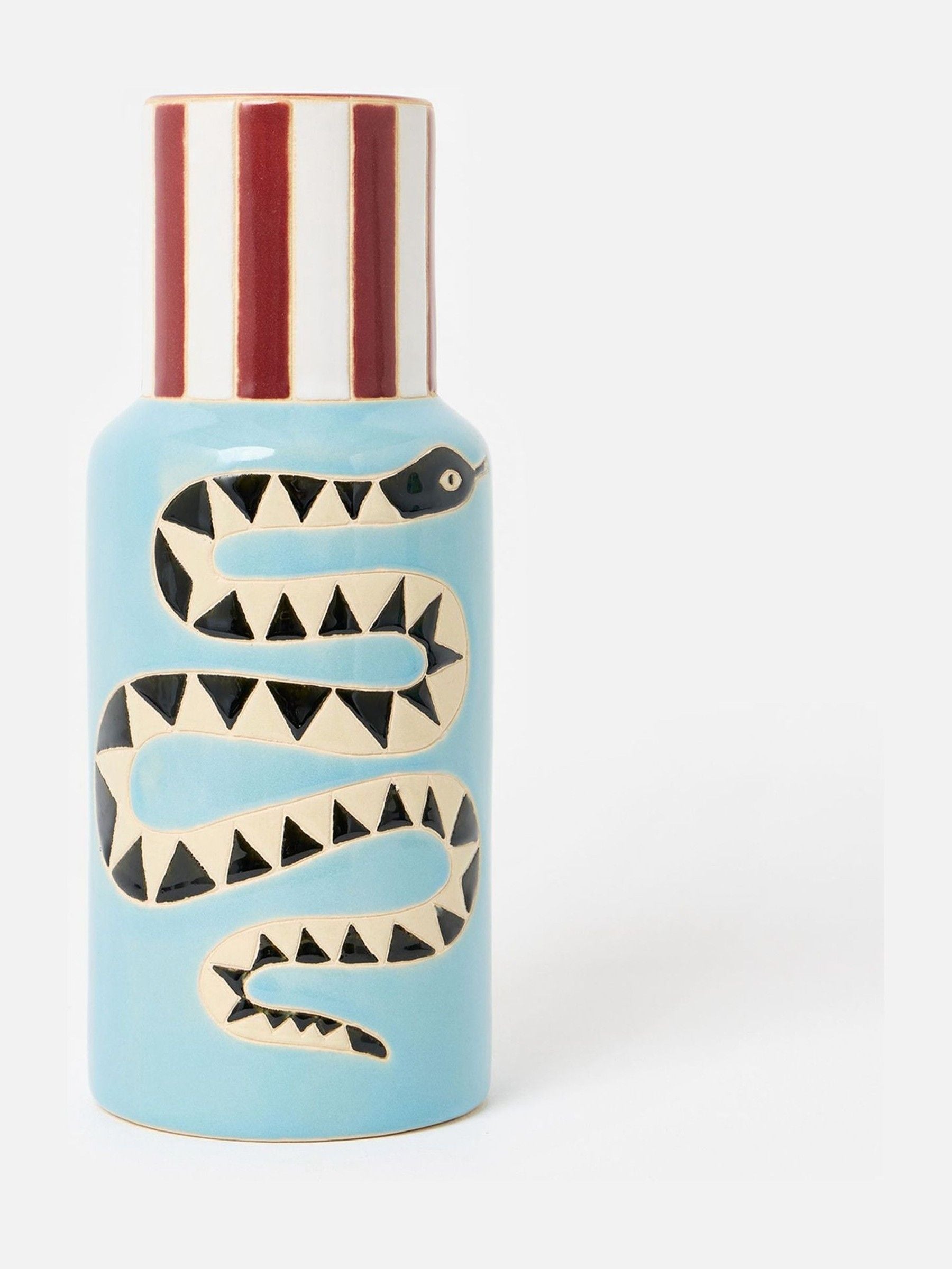 Oliver Bonas Blue Snake Ceramic Vase