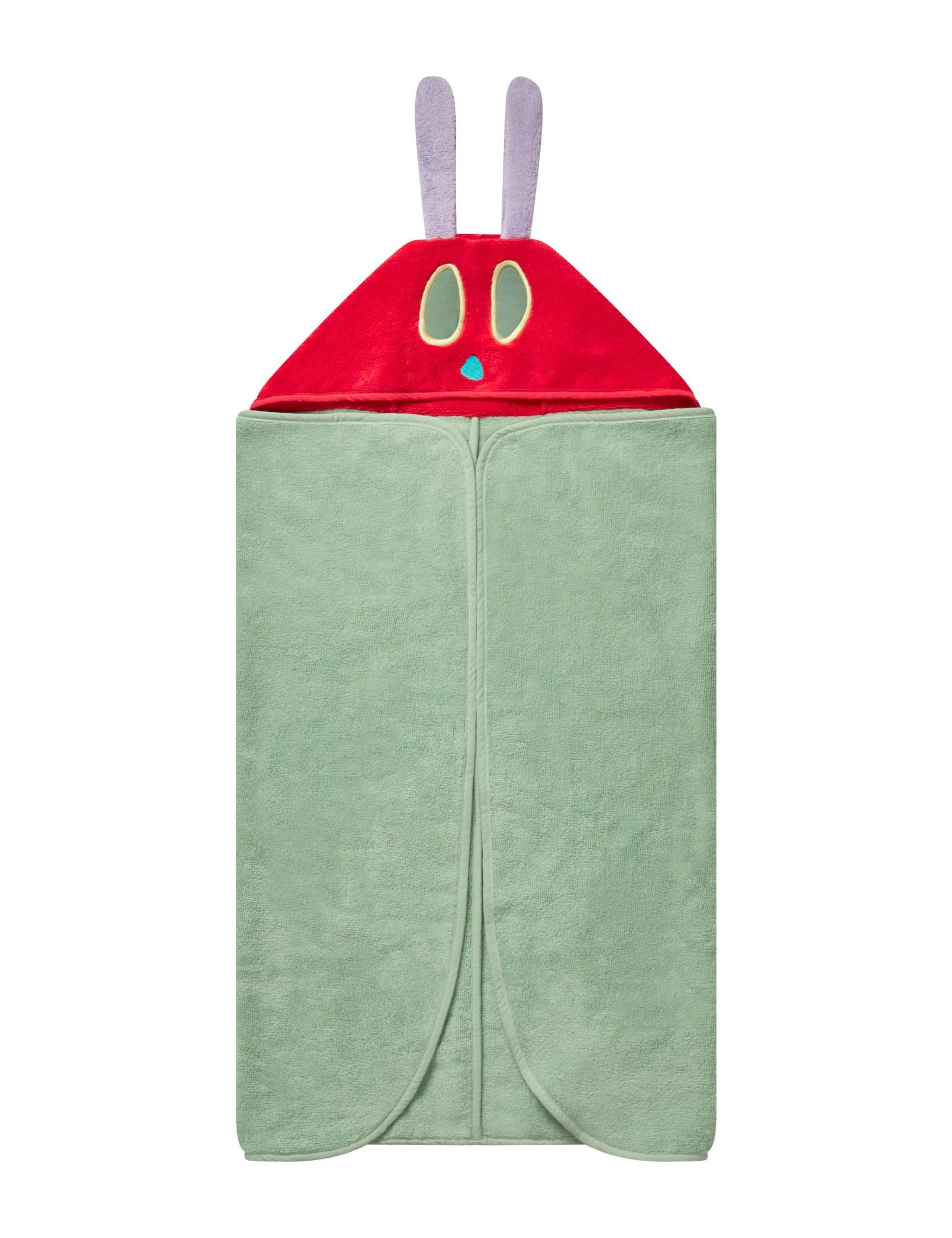 MORI Very Hungry Caterpillar hooded towel (British brand)