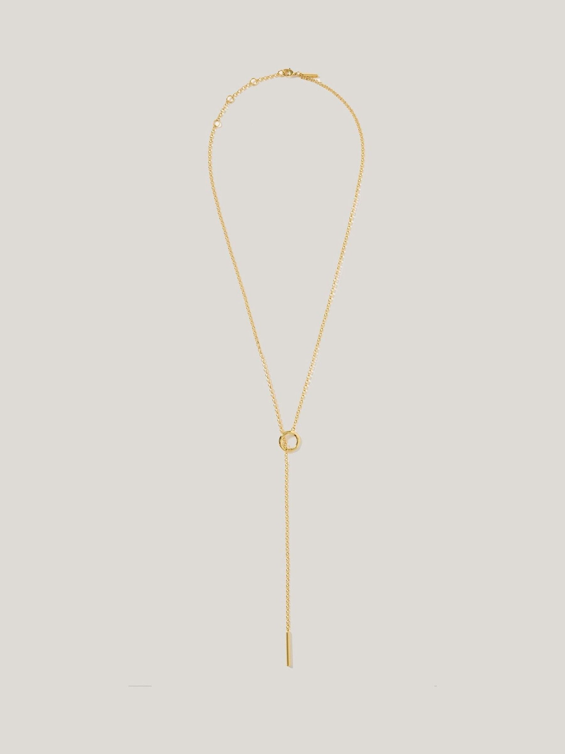 Jigsaw gold adjustable lariat necklace, UK version