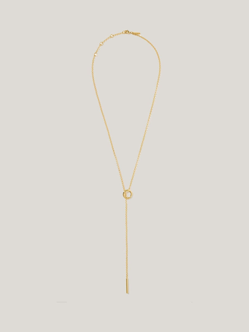 Jigsaw gold adjustable lariat necklace, UK version