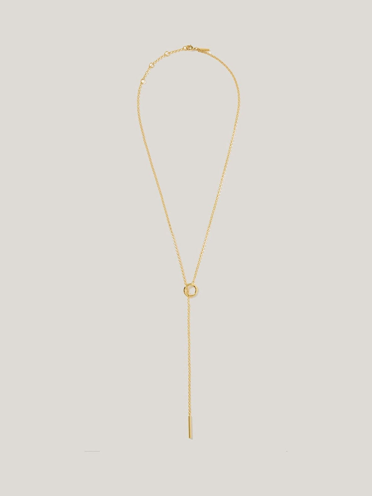 Jigsaw gold adjustable lariat necklace, UK version