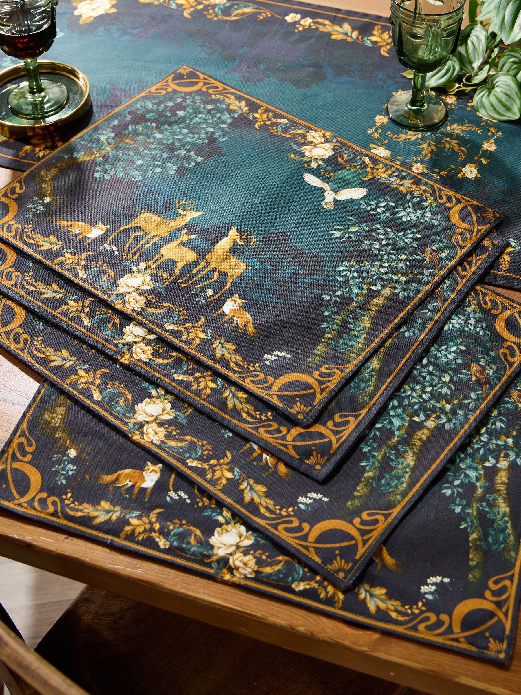Joe Browns 4 Pack Green Forest Oasis Placemats