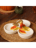 Widdop Orange Robin Triple Dish Serving Tray 21cm x 21cm (British brand)