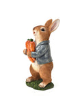 Country Living brown rabbit with bunch of carrots garden ornament 26.5cm height (British brand)