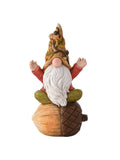 Widdop Brown autumnal gonk on acorn outdoor ornament 45cm height (British brand)
