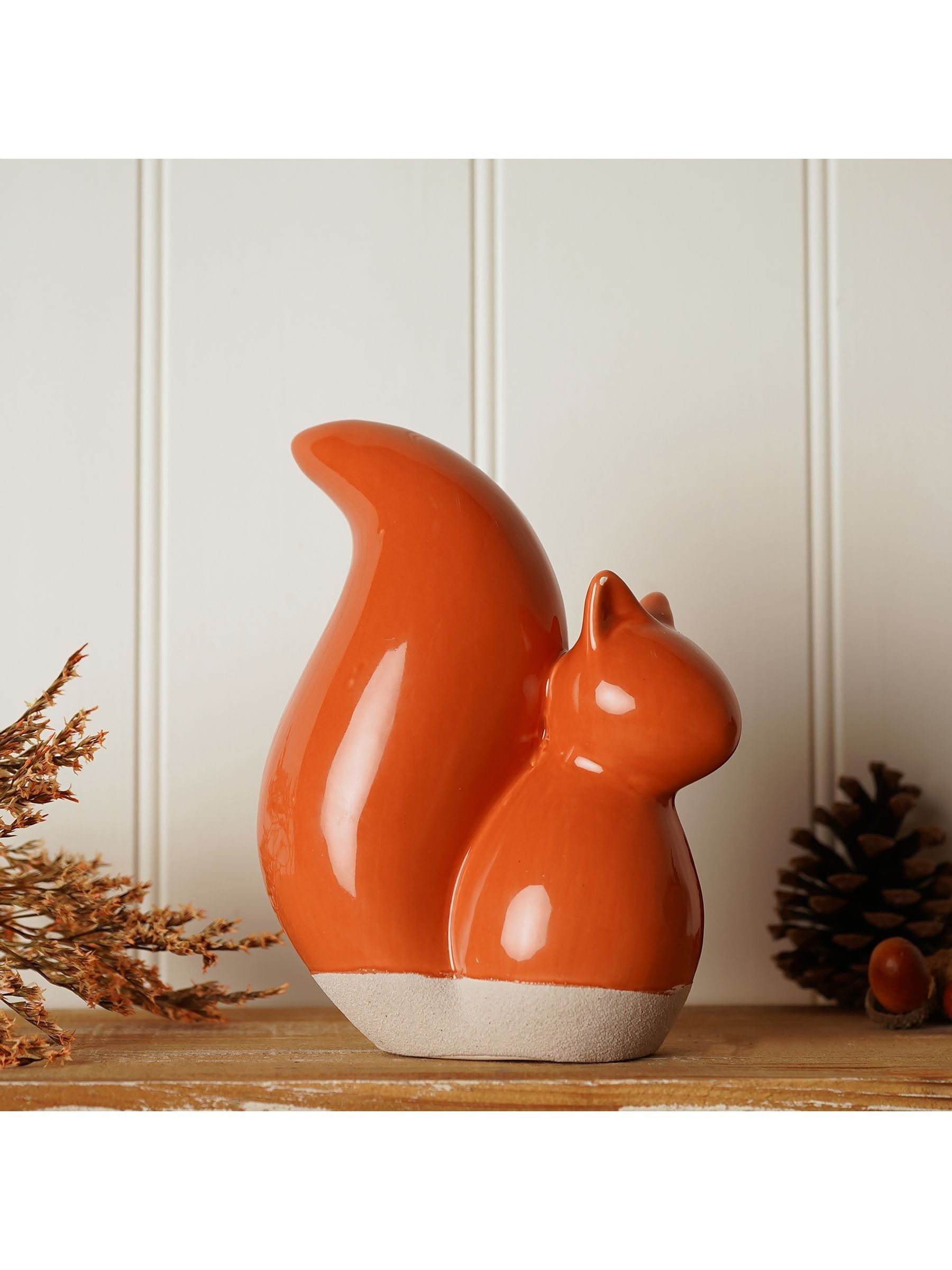 Widdop Brown Ceramic Squirrel Ornament 15.5cm tall (British brand)