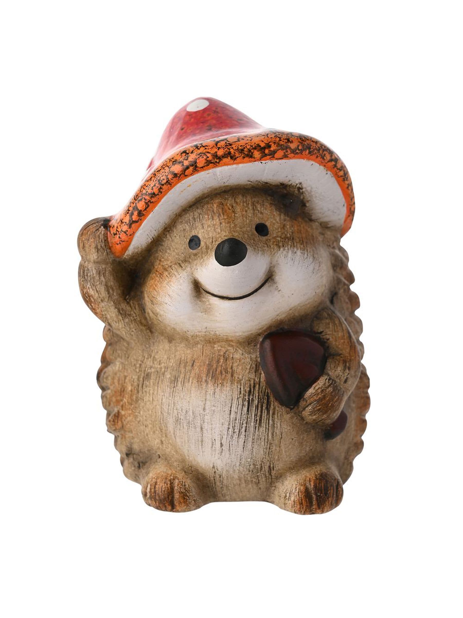 Widdop Brown Large Hedgehog In A Toadstool Hat
