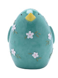 Widdop green floral print bird figurine 12x11.5x9.5cm (British brand)